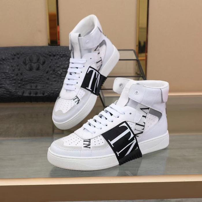 Valentino Garavani Mid-Top Calfskin VL7N Sneaker With Bands Mens Shoes Sneakers Luxury Brand with Box VY2S0E03WRQ24P