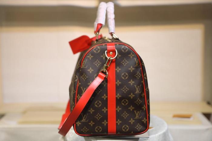 Louis Vuitton Womens and Mens Unisex Bags Luxury Brand KEEPALL BANDOULIÈRE 50 M44740