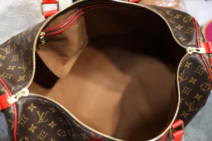Louis Vuitton Womens and Mens Unisex Bags Luxury Brand KEEPALL BANDOULIÈRE 50 M44740