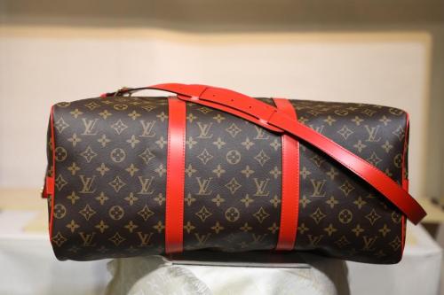 Louis Vuitton Womens and Mens Unisex Bags Luxury Brand KEEPALL BANDOULIÈRE 50 M44740