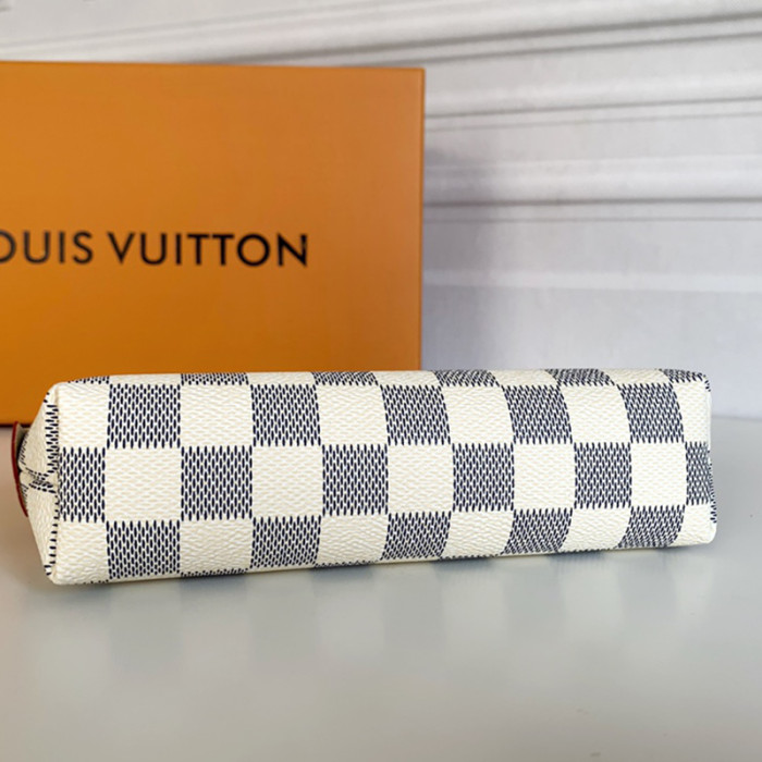 Louis Vuitton Womens Clutch Make Up Bags Luxury Fashion Type Designer COSMETIC POUCH Damier Azur Canvas N60024