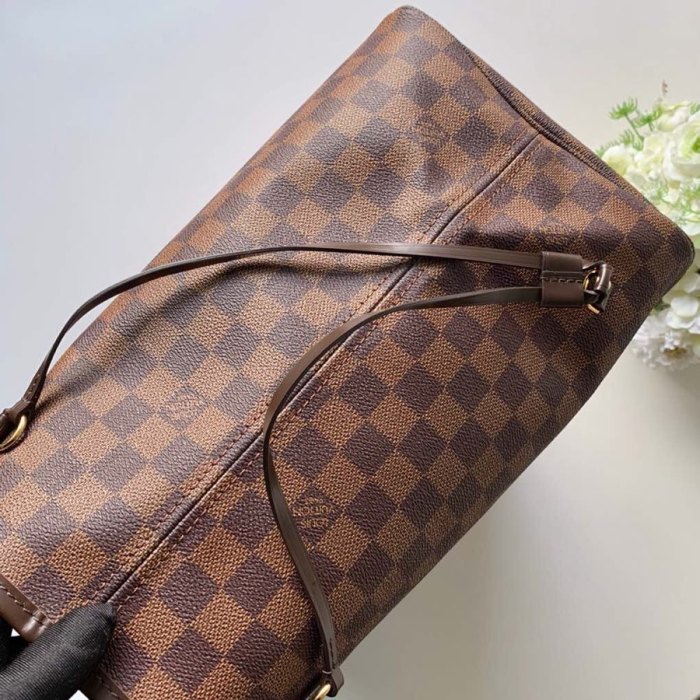 Louis Vuitton Womens Bags Handbags Luxury Brand LV NEVERFULL GM Damier Ebene N41357