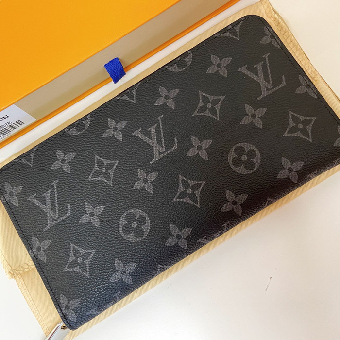Louis Vuitton Womens Clutch Wallet Purse Bags Luxury Fashion Type Brown Monogram ZIPPY WALLET with Original Box