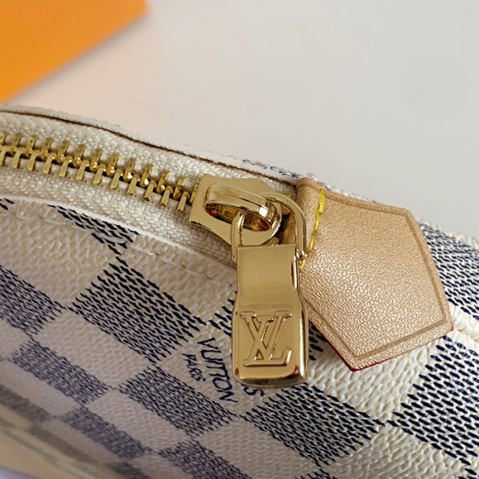 Louis Vuitton Womens Clutch Make Up Bags Luxury Fashion Type Designer COSMETIC POUCH Damier Azur Canvas N60024