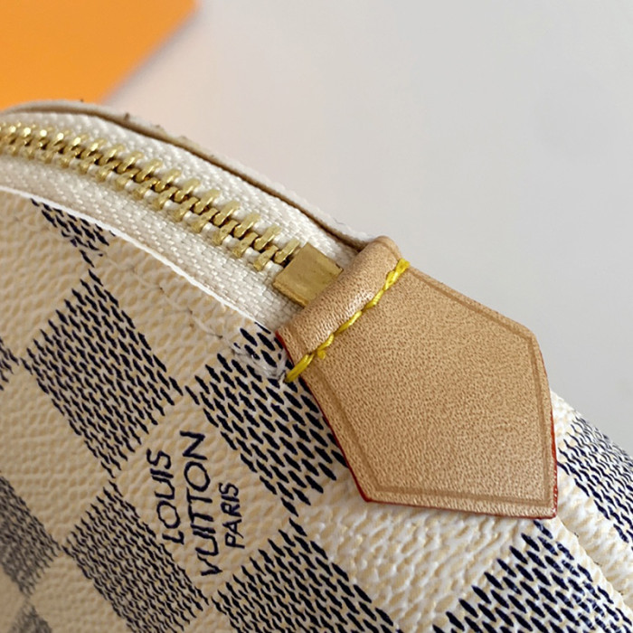 Louis Vuitton Womens Clutch Make Up Bags Luxury Fashion Type Designer COSMETIC POUCH Damier Azur Canvas N60024