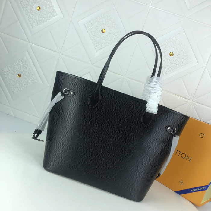 Louis Vuitton Womens Bags Handbags Luxury Brand Fashion Type NEVERFULL MM Black Epi grained cowhide leather M40932