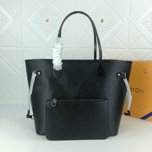 Louis Vuitton Womens Bags Handbags Luxury Brand Fashion Type NEVERFULL MM Black Epi grained cowhide leather M40932