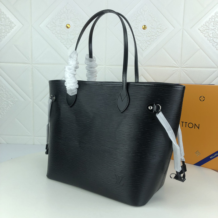 Louis Vuitton Womens Bags Handbags Luxury Brand Fashion Type NEVERFULL MM Black Epi grained cowhide leather M40932