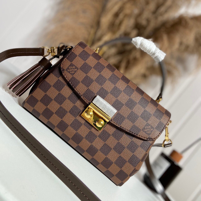 Louis Vuitton Womens Bags Handbags Luxury Brand CROISETTE Damier Ebene with Original Box N53000