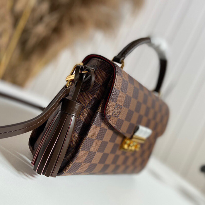 Louis Vuitton Womens Bags Handbags Luxury Brand CROISETTE Damier Ebene with Original Box N53000