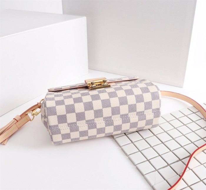 Louis Vuitton Womens Bags Handbags Luxury Brand CROISETTE Damier Azur Canvas Women Shoulder Bags N41581