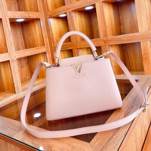 Louis Vuitton Womens Bags Handbags Luxury Brand CAPUCINES BB Magnolia Taurillon Leather Messenger Shoulder Bags M94635