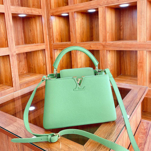 Louis Vuitton Womens Bags Handbags Luxury Brand CAPUCINES BB Taurillon Leather Messenger Shoulder Bags with Original Box