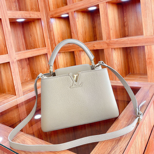 Louis Vuitton Womens Bags Handbags Luxury Brand CAPUCINES BB Pebble Taurillon Leather Messenger Shoulder Bags M94634