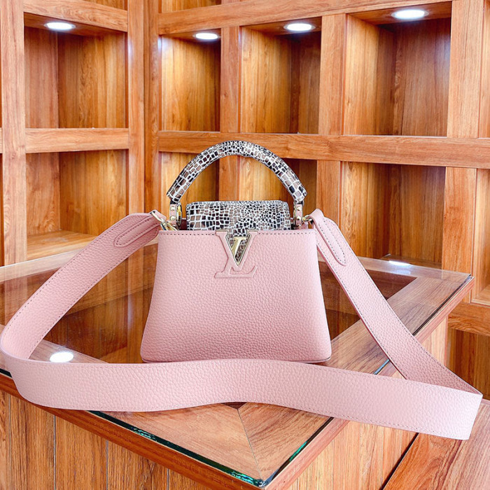 Louis Vuitton Womens Bags Handbags Luxury Brand CAPUCINES MINI Messenger Shoulder Bags with Original Box