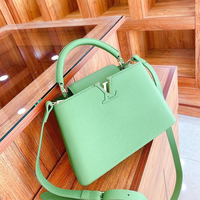 Louis Vuitton Womens Bags Handbags Luxury Brand CAPUCINES BB Taurillon Leather Messenger Shoulder Bags with Original Box