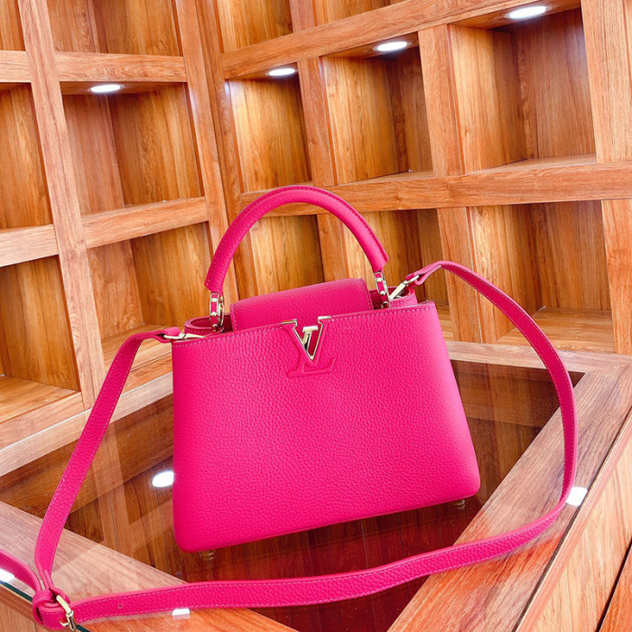 Louis Vuitton Womens Bags Handbags Luxury Brand CAPUCINES BB Taurillon Leather Messenger Shoulder Bags with Original Box
