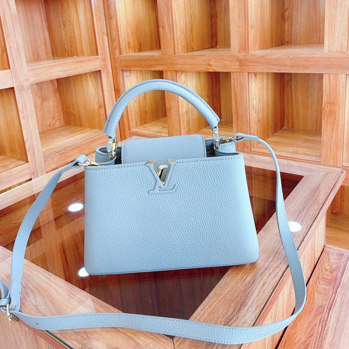 Louis Vuitton Womens Bags Handbags Luxury Brand CAPUCINES BB Taurillon Leather Messenger Shoulder Bags with Original Box