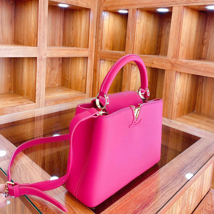 Louis Vuitton Womens Bags Handbags Luxury Brand CAPUCINES BB Taurillon Leather Messenger Shoulder Bags with Original Box