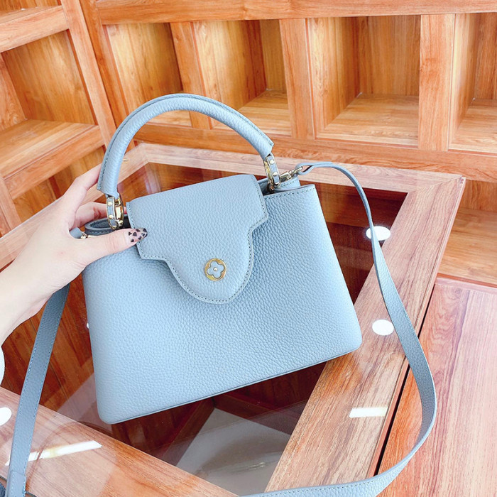 Louis Vuitton Womens Bags Handbags Luxury Brand CAPUCINES BB Taurillon Leather Messenger Shoulder Bags with Original Box