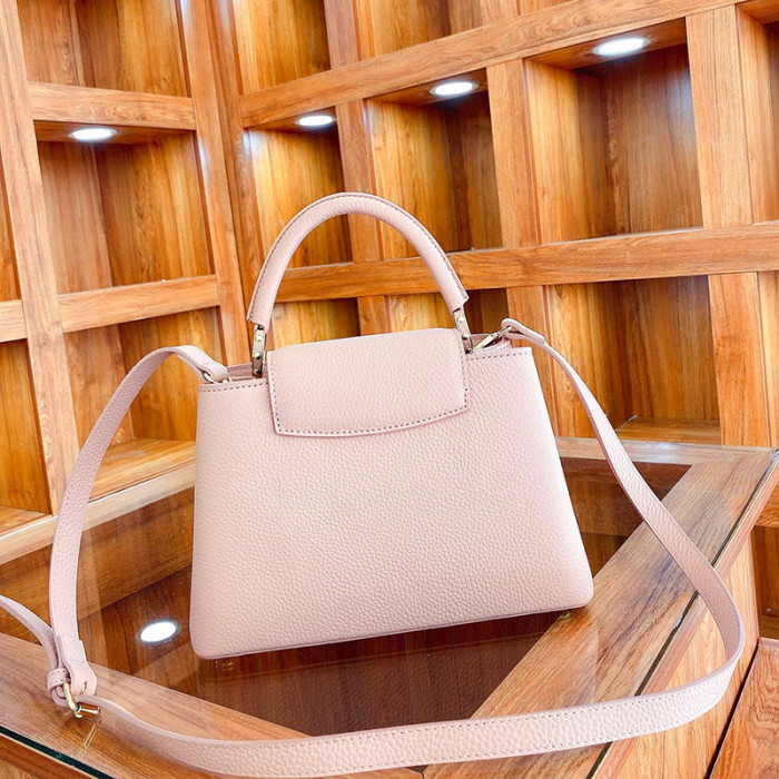 Louis Vuitton Womens Bags Handbags Luxury Brand CAPUCINES BB Magnolia Taurillon Leather Messenger Shoulder Bags M94635