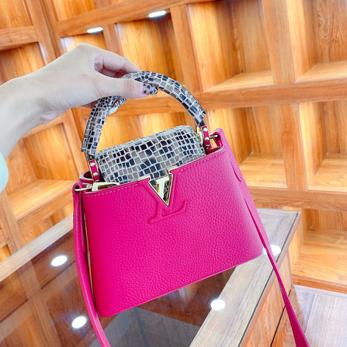 Louis Vuitton Womens Bags Handbags Luxury Brand CAPUCINES MINI Messenger Shoulder Bags with Original Box