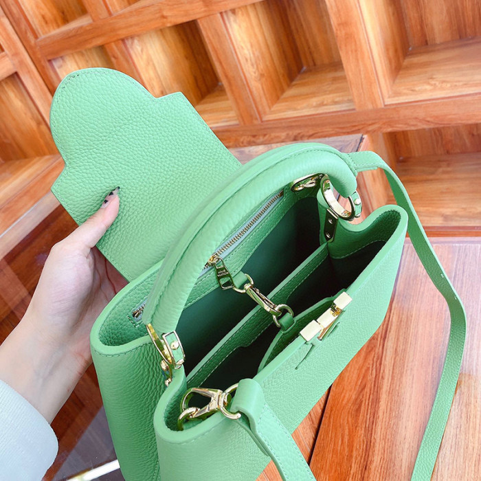 Louis Vuitton Womens Bags Handbags Luxury Brand CAPUCINES BB Taurillon Leather Messenger Shoulder Bags with Original Box