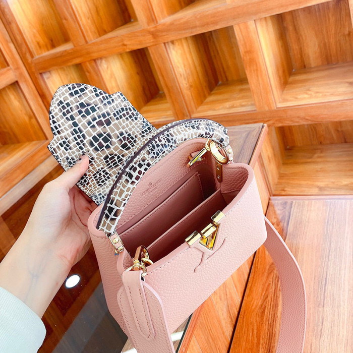 Louis Vuitton Womens Bags Handbags Luxury Brand CAPUCINES MINI Messenger Shoulder Bags with Original Box