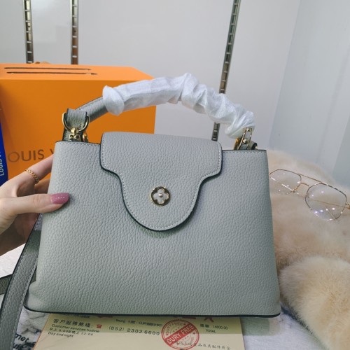 Louis Vuitton Womens Bags Handbags Luxury Brand CAPUCINES BB Taurillon Leather Messenger Shoulder Bags with Original Box