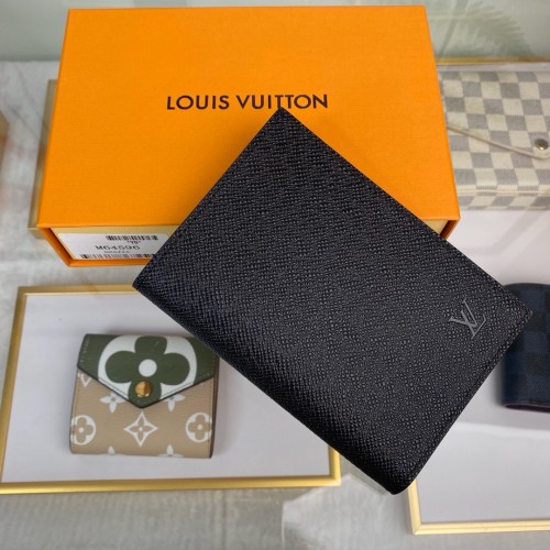 Louis Vuitton Mens Wallets Purse Luxury Brand Designer PASSPORT COVER Taiga Leather with Original Box M64596