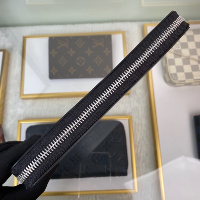 Louis Vuitton Mens Wallets Purse Luxury Brand Designer ZIPPY ORGANIZER Black Epi Leather with Original Box M62643