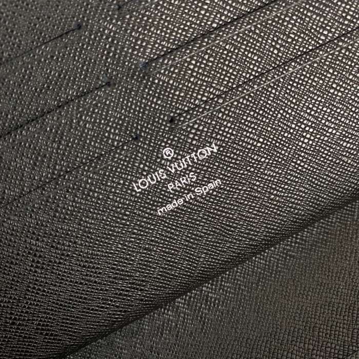 Louis Vuitton Mens Wallets Purse Luxury Brand Designer ZIPPY ORGANIZER Damier Graphite Canvas with Original Box N60111