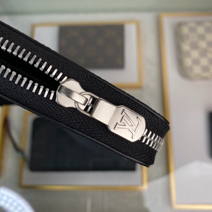 Louis Vuitton Mens Wallets Purse Luxury Brand Designer ZIPPY ORGANIZER Taiga Leather with Original Box M30056