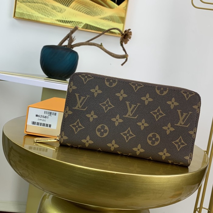 Louis Vuitton Mens Wallets Purse Luxury Brand Designer ZIPPY ORGANIZER Monogram with Original Box M62581