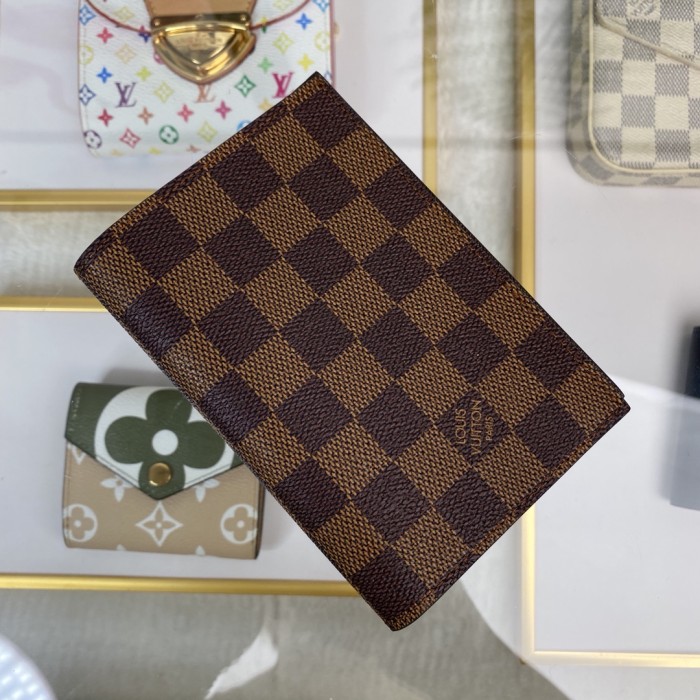 Louis Vuitton Mens Wallets Purse Luxury Brand Designer PASSPORT COVER Damier Graphite Canvas N64412 with Original Box