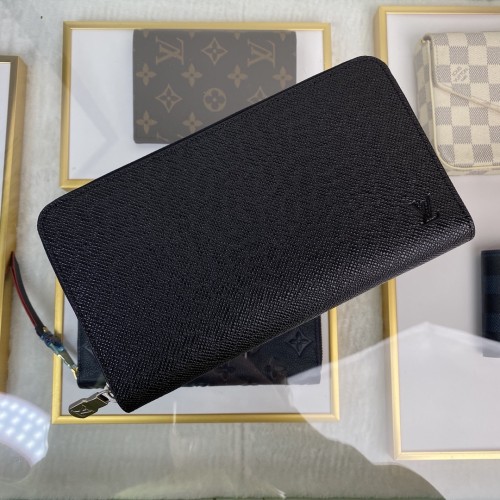 Louis Vuitton Mens Wallets Purse Luxury Brand Designer ZIPPY ORGANIZER Taiga Leather with Original Box M30056