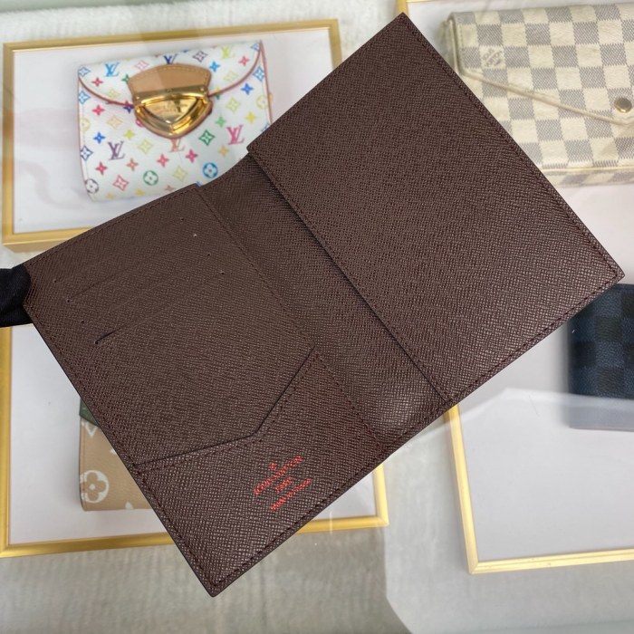 Louis Vuitton Mens Wallets Purse Luxury Brand Designer PASSPORT COVER Damier Graphite Canvas N64412 with Original Box