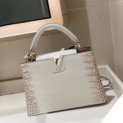 Louis Vuitton Womens Bags Handbags Luxury Brand CAPUCINES BB Taurillon Leather Messenger Shoulder Bags with Original Box