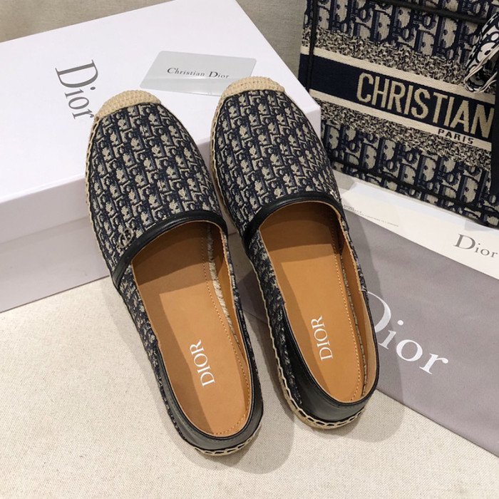 Dior Women Shoes Luxury Brand Design Dior Granville Espadrille Women Shoes with Box