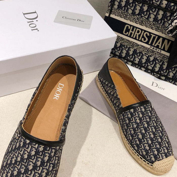 Dior Women Shoes Luxury Brand Design Dior Granville Espadrille Women Shoes with Box