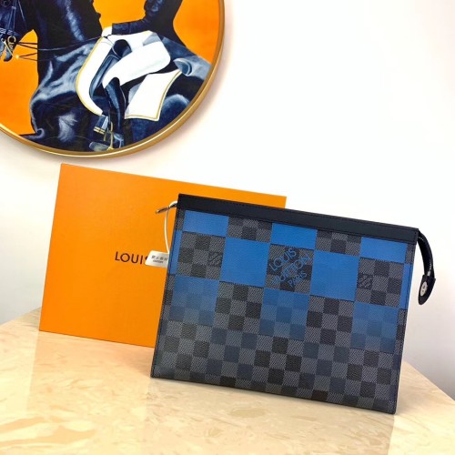 Louis Vuitton Mens Clutch Wallet Purse Luxury Brand Fashion POCHETTE VOYAGE MM N60412 with Original Box