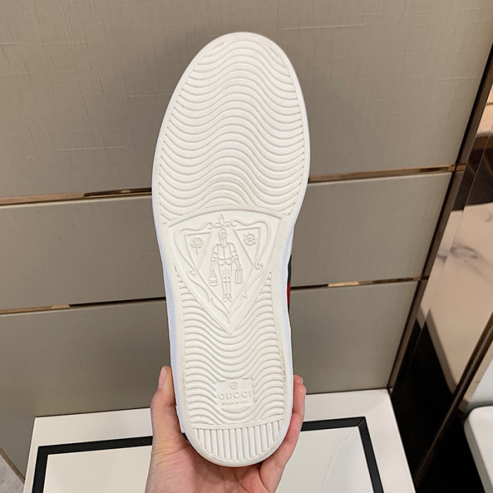 Gucci Men Shoes Fashion Sneakers Luxury Brand Men's Ace GG High-Top Embossed Sneaker with Original Box