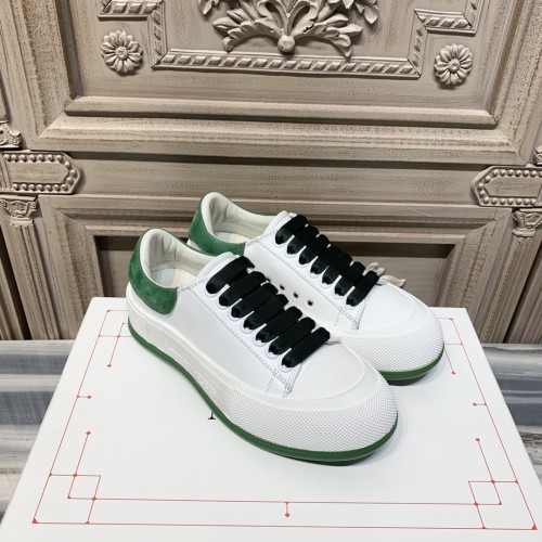 Alexander McQueen Womens Mens Shoes Fashion Sneakers Unisex Design Luxury Brand Deck Lace Up Plimsoll with Original Box