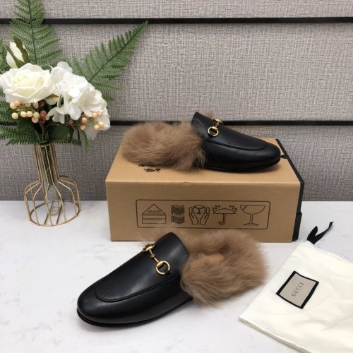Gucci Mens Shoes Loafers Casual Luxury Brand Princetown Leather Slipper ‎Men Shoes with Original Box ‎397647 DKHH0 1063