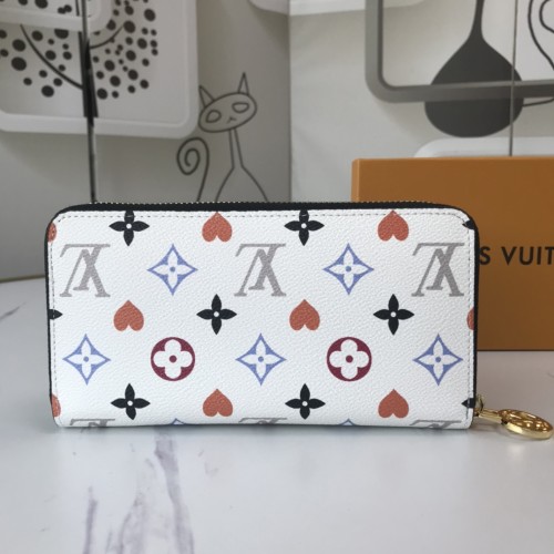 Louis Vuitton Womens Bags Wallets Clutch Luxury Brand Fashion Type GAME ON ZIPPY WALLET White M57491 with Original Box