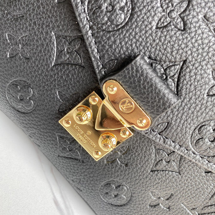 Louis Vuitton Womens Bags Crossbody Bag Pochette Métis Luxury Brand POCHETTE METIS Black Monogram Empreinte Leather M41487