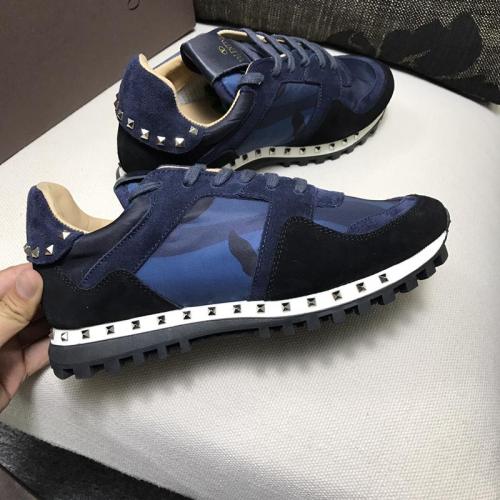 Valentino Men Shoes Fashion Design Luxury Brand ROCKRUNNER CAMOUFLAGE LAMINATED SNEAKER