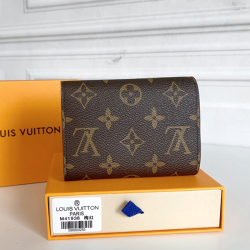 Louis Vuitton Womens Bags Wallets Clutch Luxury Brand Fashion Type Fuchsia Monogram VICTORINE WALLET with Original Box M41938