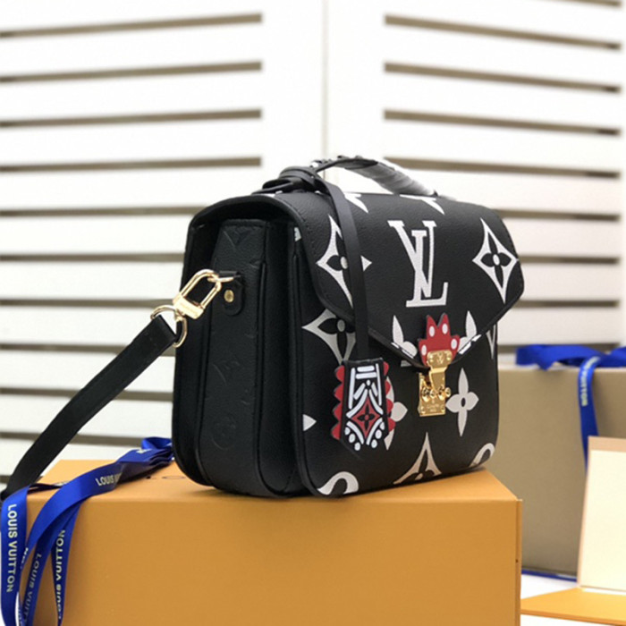 Louis Vuitton Womens Bags Crossbody Bag Pochette Métis Luxury Brand Black LV CRAFTY POCHETTE MÉTIS M45385