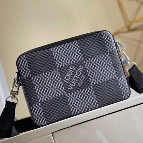 Louis Vuitton Mens Bags Shoulder Bags Luxury Brand Fashion Type Graphite Trio Messenger with Original Box N50017